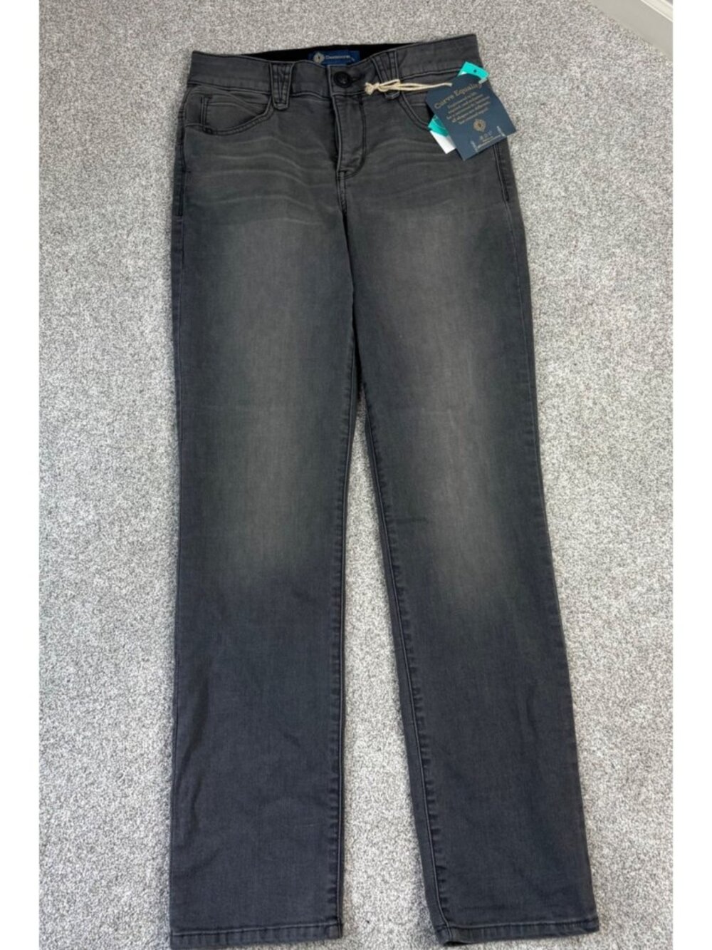 Democracy Jeans 6 Gray Natalie Ab solution Core Essential High Rise Straight Leg